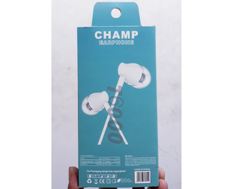 Champ earphone T6000 Super Sound Quality Headphone & With Mouth speker