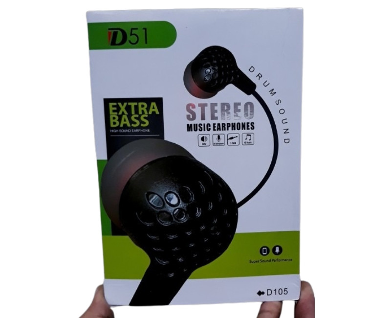 Stereo Wired Earphone D51